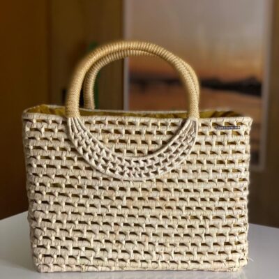 BOLSA PALHA ALÇA CARAMELO