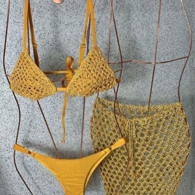 BIQUINI CROCHE DOURADO