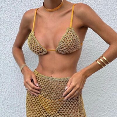 BIQUINI CROCHE DOURADO - Imagem 7